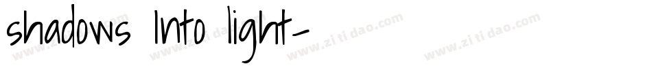 shadows Into light字体转换